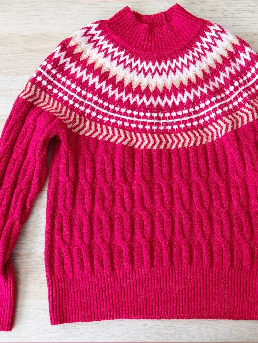 Style & Co Red Sweater Sz L